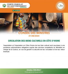 Côte d'Ivoire : Le gouvernement impose de nouvelles exigences pour l'exportation et l'importation des biens culturels. 2 455697897 929662025872136 64282816068565295 n