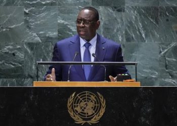 ONU: Macky Sall abandonne la course au poste de secrétaire général 5 Macky Sall, ancien président du Sénégal, prenant la parole à la tribune de l’Organisation des Nations unies (ONU).